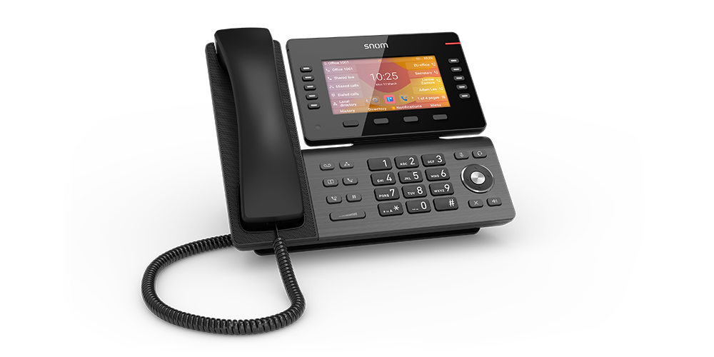 Snom D865 bureautelefoon met ruisonderdrukking en HD-geluid en voorzien van WIFI Bluetooth en een HD LCD-scherm 