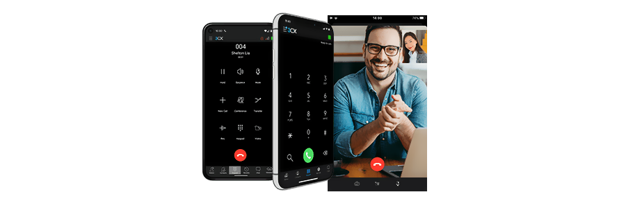 écran de l’interface sur smartphone de l’application de téléphonie VOIP 3CX de l’entreprise Saphico experte en solutions IT